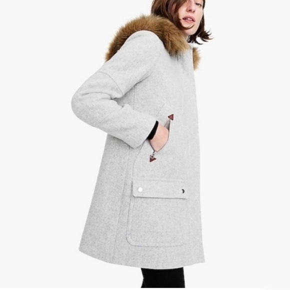 J. Crew Size 4 Chateau Parka on Italian Stadium Cloth Gray - Picture 2 of 6